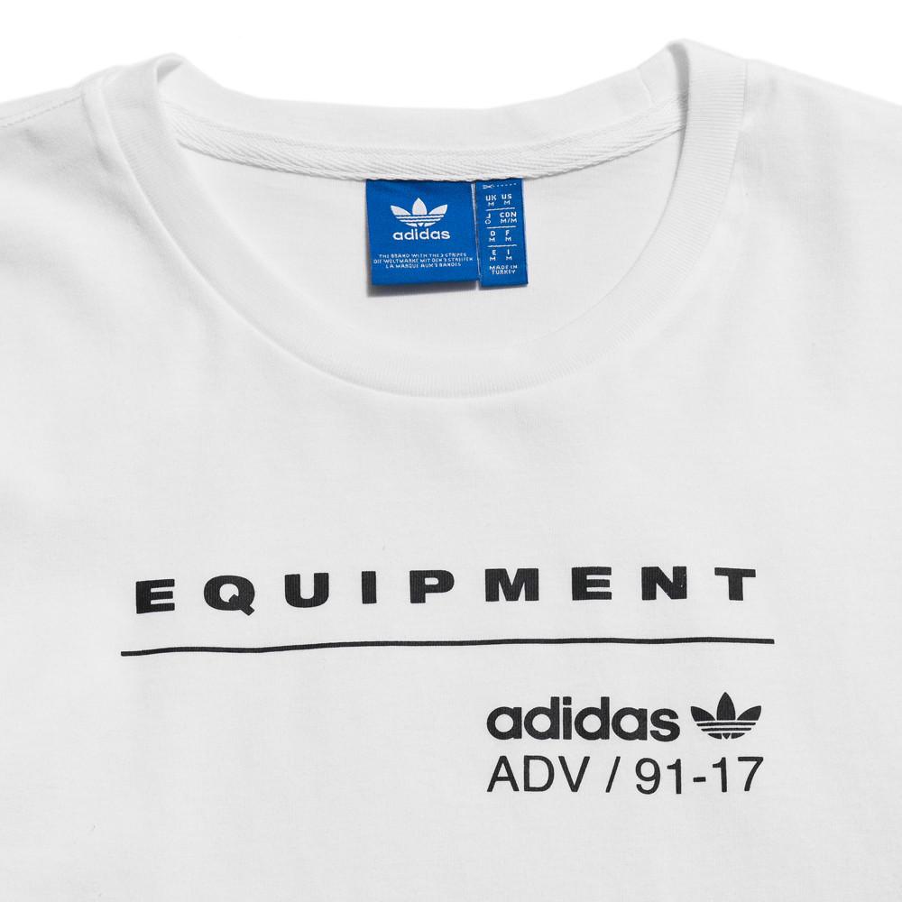 Adidas EQT Logo Tee White BK7171 at shoplostfound in Toronto, collar