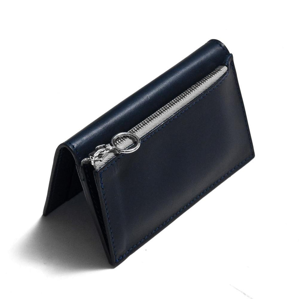Campbell Cole Simple Slim Wallet Navy at shoplostfound in Toronto, front