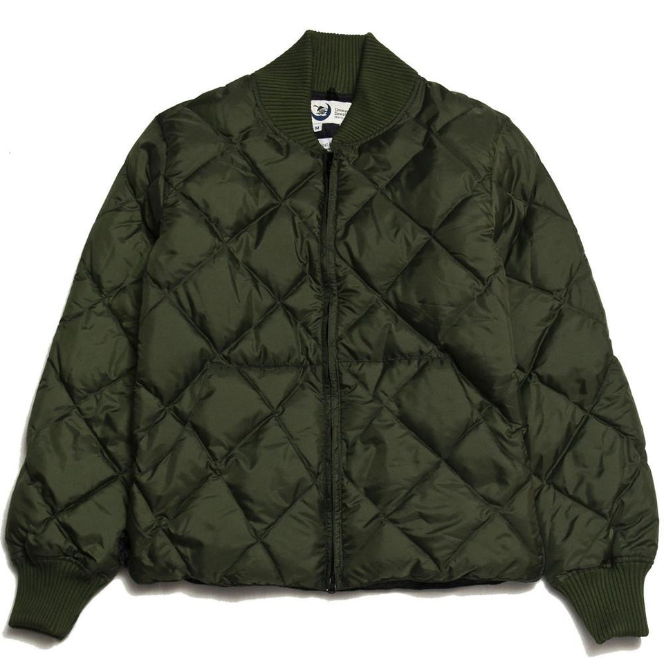 Crescent Down Works Diagonal Quilted Sweater Olive/Black