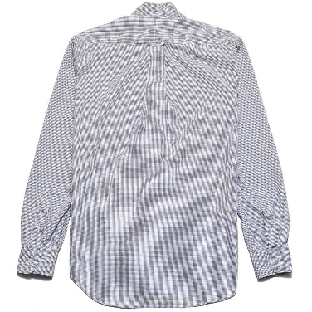 Gitman Vintage Bros. Blue And White Graph Check Shirt at shoplostfound, back