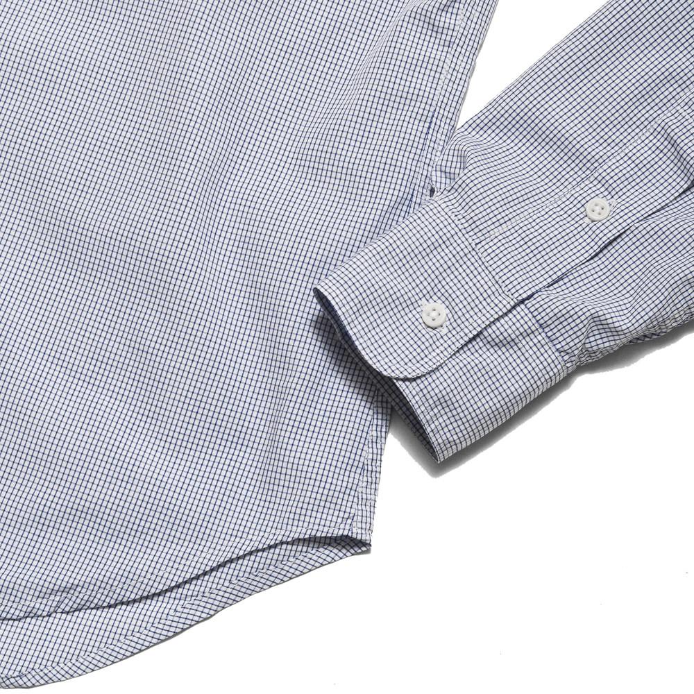 Gitman Vintage Bros. Blue And White Graph Check Shirt at shoplostfound, detail