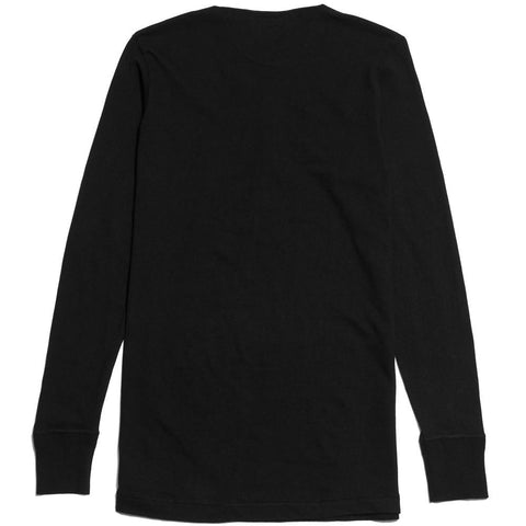 Merz B. Schwanen 102 Button Border Shirt Long Sleeve Deep Black