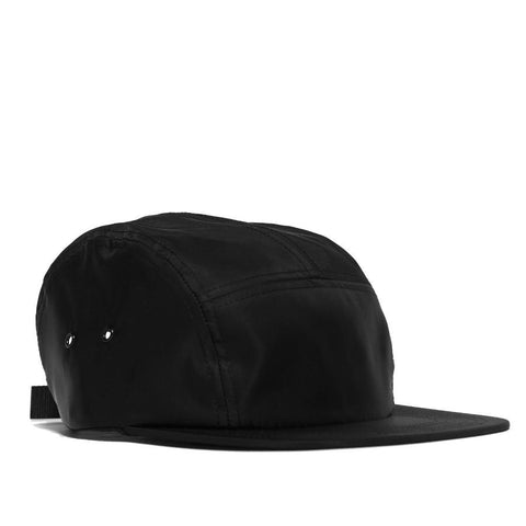 Norse Projects 5 Panel Nylon Cap Black at shoplostfound, front