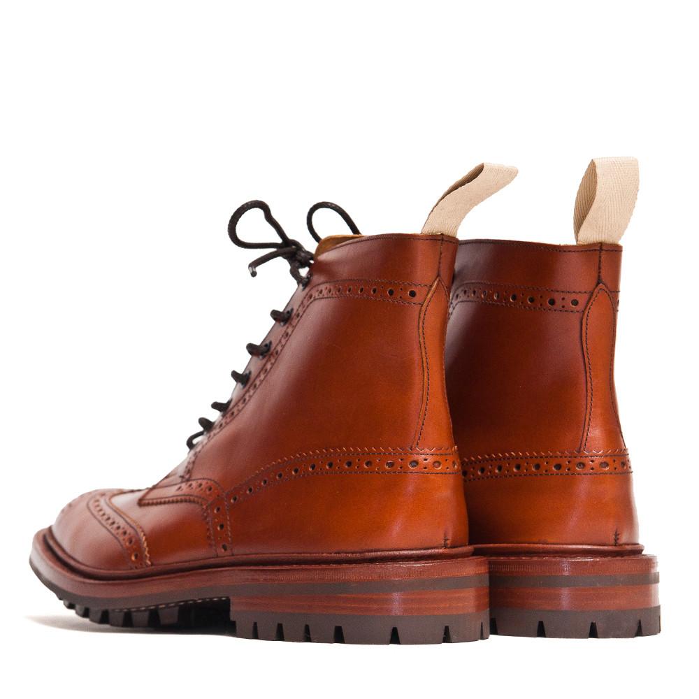 Tricker's * lost & found Marron Leather Commando Sole Stow Boot at shoplostfound in Toronto, back