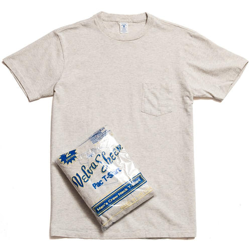 Velva Sheen Crew Oatmeal Pocket Tee - 2 Pack