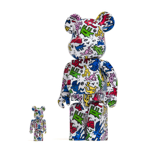 Medicom Toy x Keith Haring 100% + 400% Bearbrick at shoplostfound, front