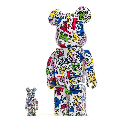 Medicom Toy x Keith Haring 100% + 400% Bearbrick at shoplostfound, front