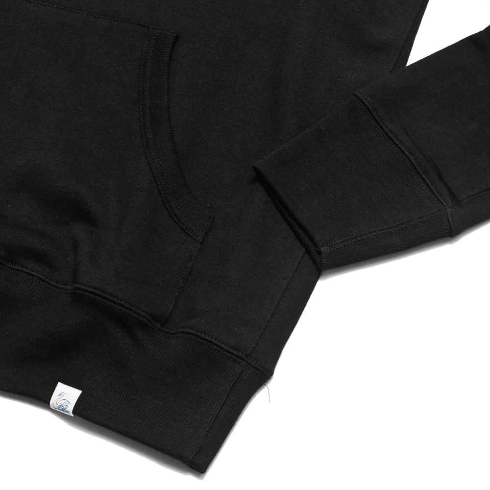 Merz B. Schwanen 382 Hooded Sweater Deep Black at shoplostfound, cuff