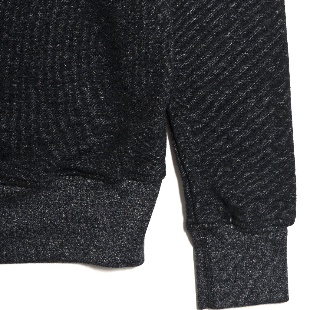 National Athletic Goods 1/4 Zip Campus in Black at shoplostfound in Toronto, hem and cuff