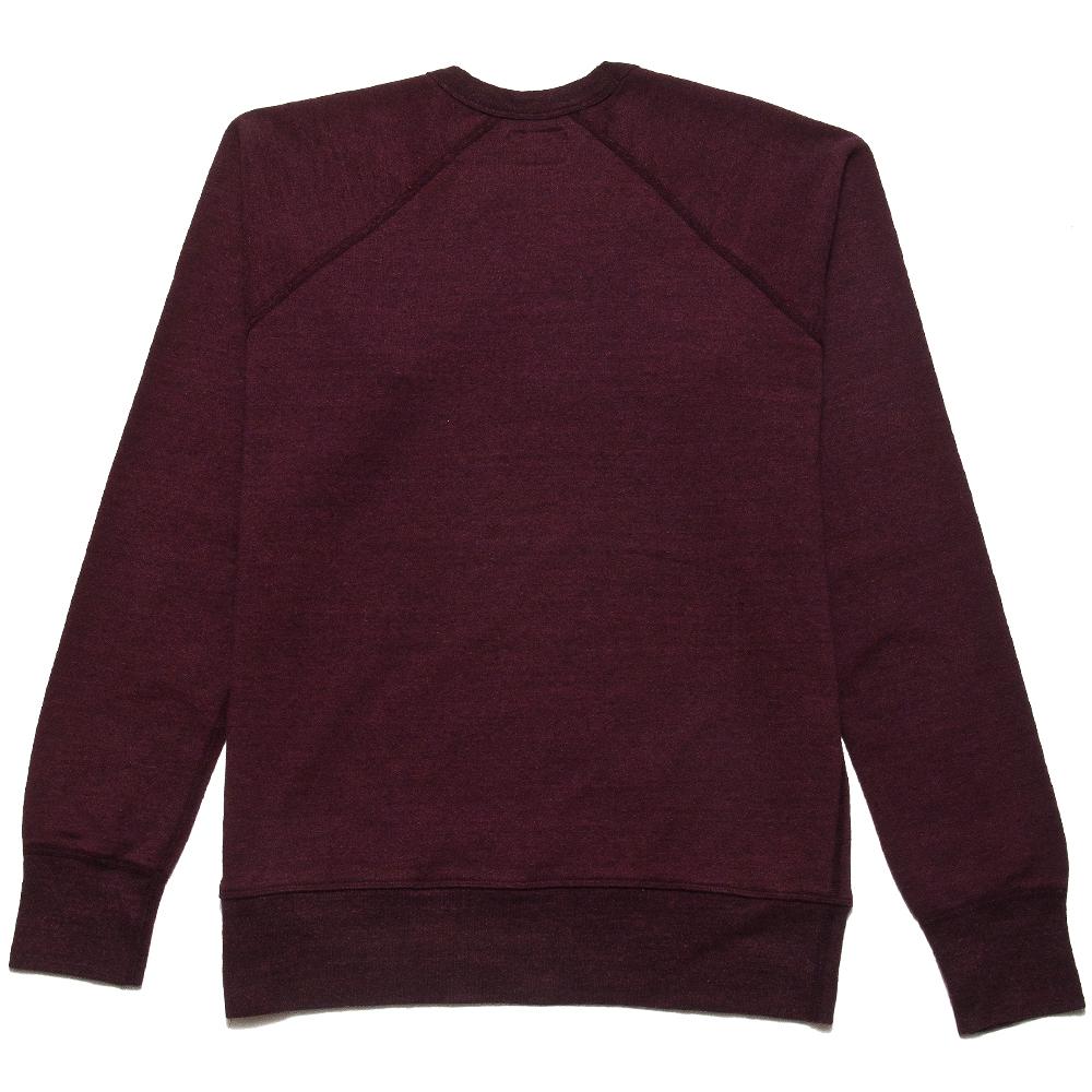 National Athletic Goods Raglan Warm Up Mock Twist Jersey Burgundy at shoplostfound, back