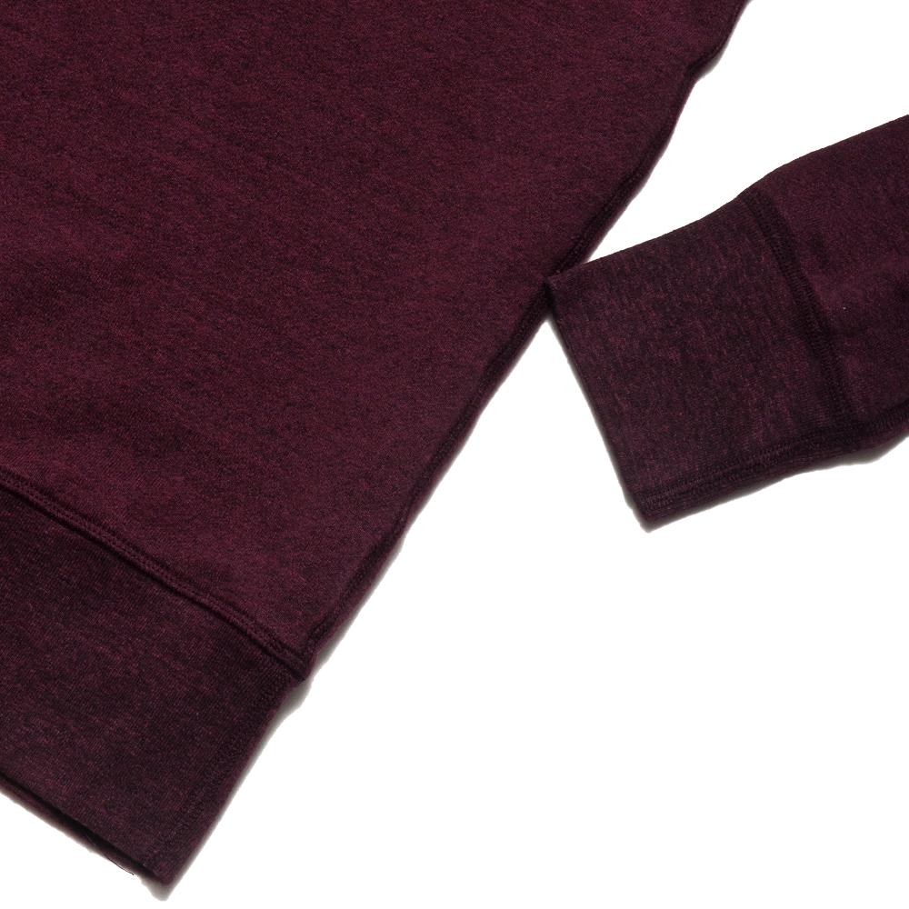 National Athletic Goods Raglan Warm Up Mock Twist Jersey Burgundy at shoplostfound, detail