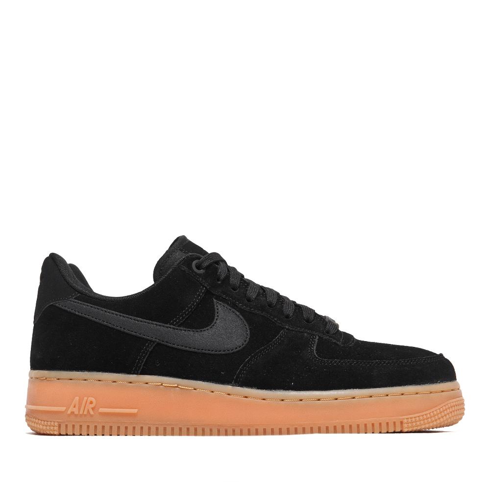 Nike Air Force 1 '07 LV8 Suede Black at shoplostfound, side