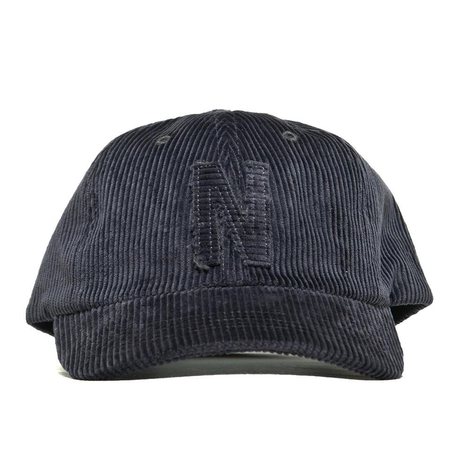 Norse Projects 6 Panel Corduroy Cap Mouse Grey at shoplostfound, front