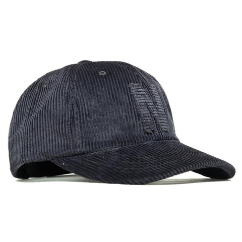 Norse Projects 6 Panel Corduroy Cap Mouse Grey at shoplostfound, front