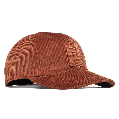 Norse Projects 6 Panel Corduroy Cap Zircon Brown at shoplostfound, front