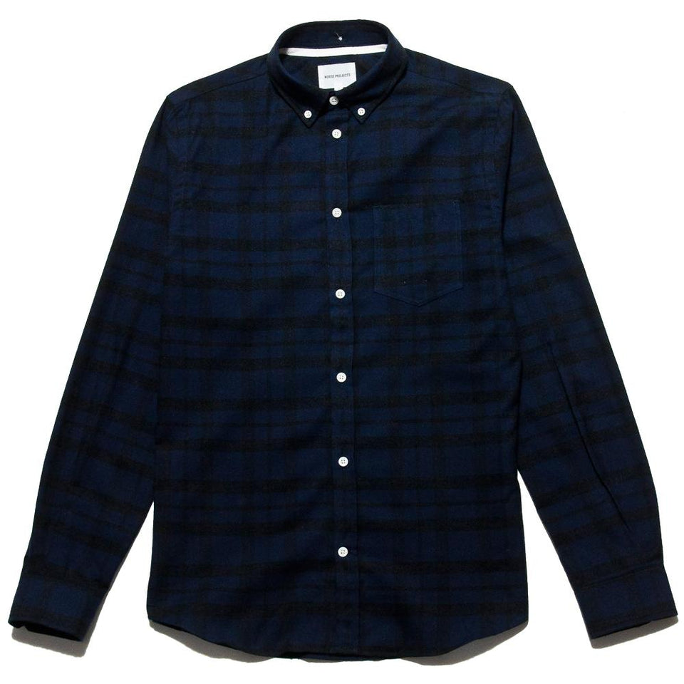Norse Projects Anton Check Charcoal at shoplostfound, front