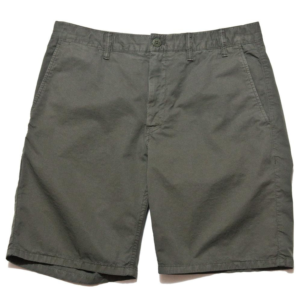 Norse Projects Aros Light Twill Shorts Dried Olive at shoplostfound, front