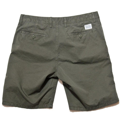 Norse Projects Aros Light Twill Shorts Dried Olive at shoplostfound, front