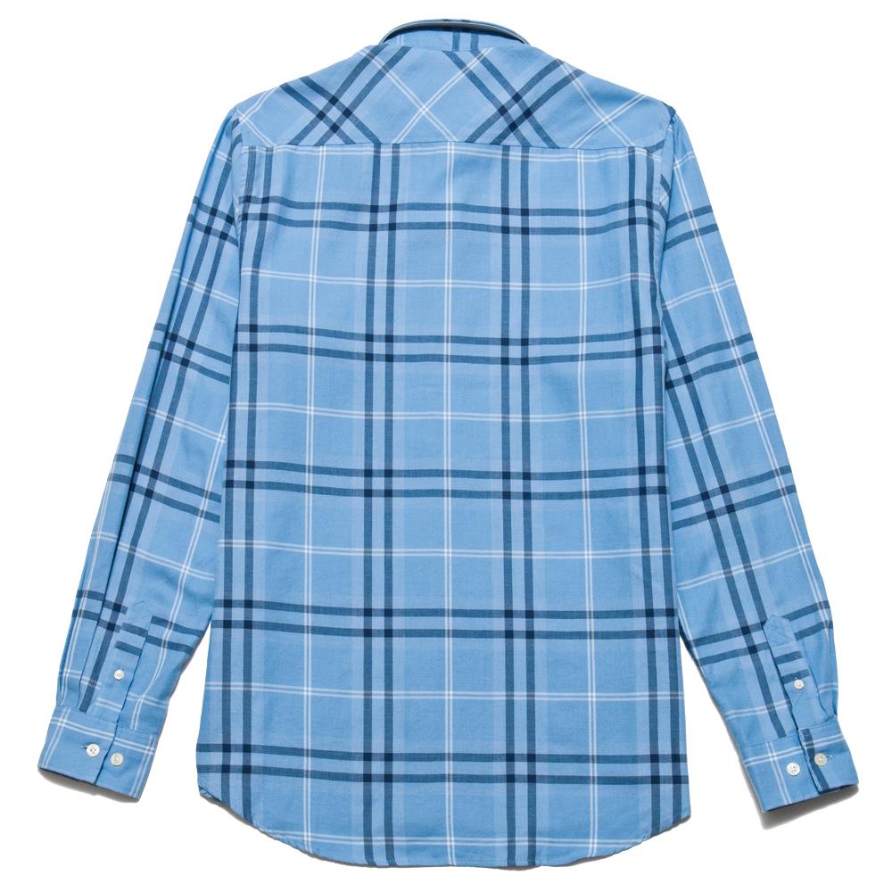 Norse Projects Hans Classic Check Luminous Blue at shoplostfound, back