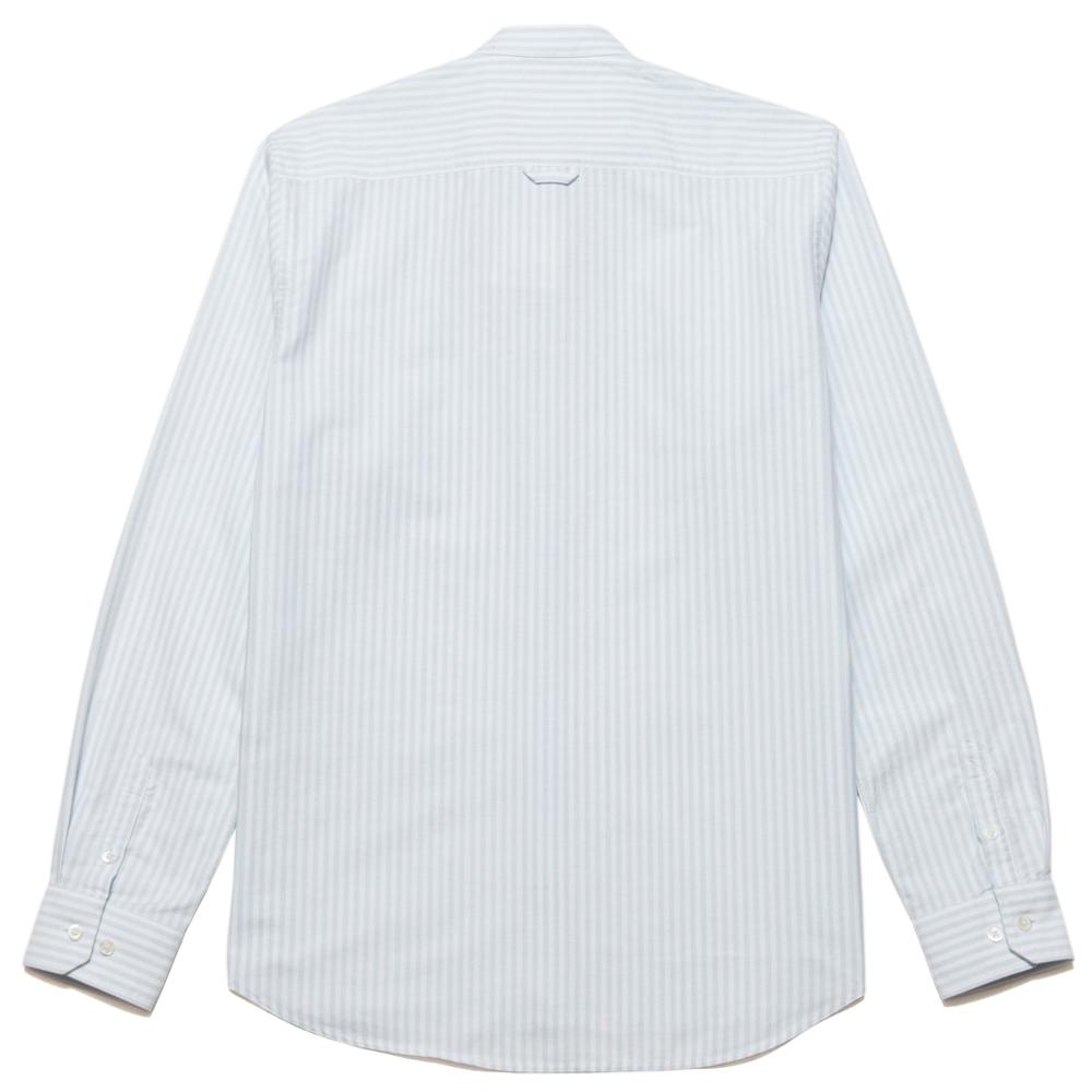 Norse Projects Hans Collarless Oxford Pale Blue Stripe at shoplostfound, back