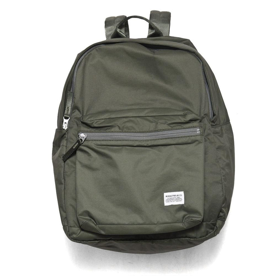 Norse Projects Louie Ripstop Backpack Dried Olive at shoplostfound, front