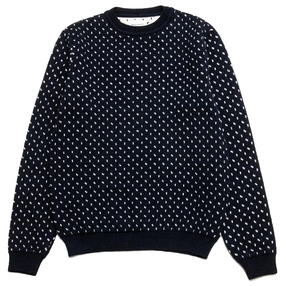Norse Projects Sigfred Norwegian Birdseye Dark Navy at shoplostfound, front