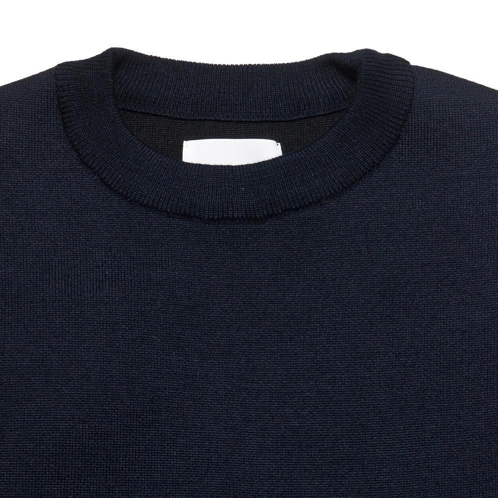 Norse Projects Verner Double Faced Dark Navy at shoplostfound, neck