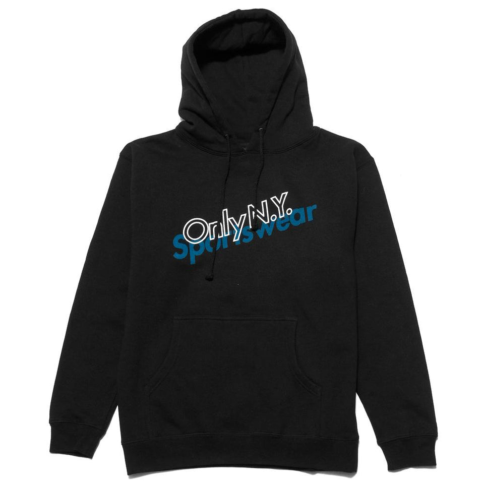 Only NY Athletic Logo Hoody Black at shoplostfound, front