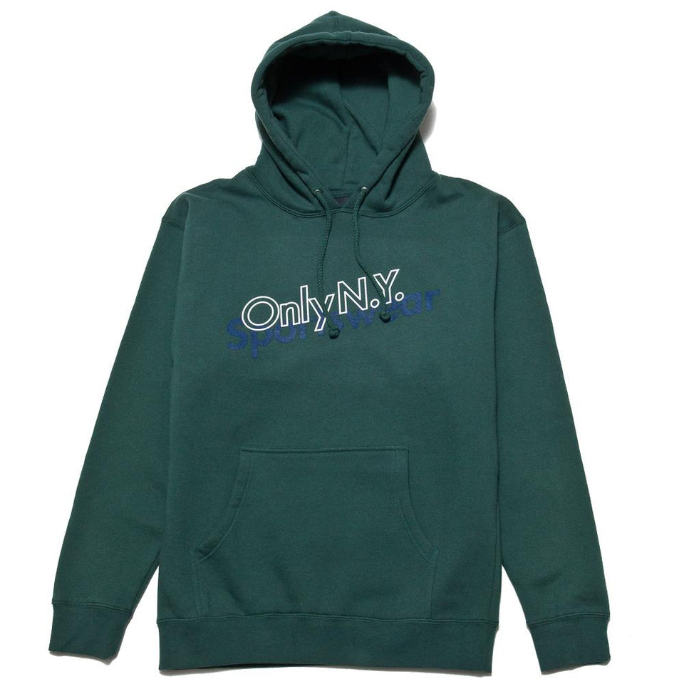Only NY Athletic Logo Hoody Olive at shoplostfound, front