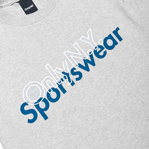 Only NY Athletic Logo Tee Heather Grey at shoplostfound, front