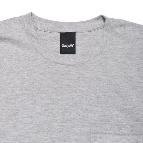Only NY Midtown Pocket T-Shirt Heather Grey at shoplostfound, front