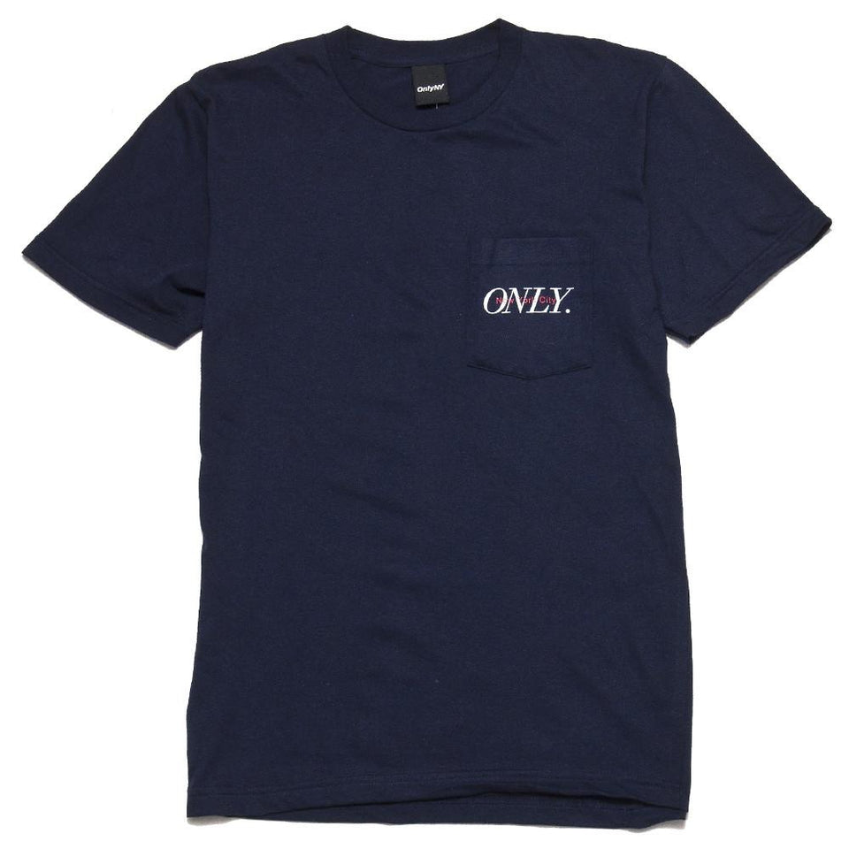 Only NY Midtown Pocket T-Shirt Navy at shoplostfound, front