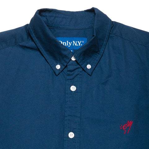 Only NY OK Cotton Twill Shirt Navy at shoplostfound, front