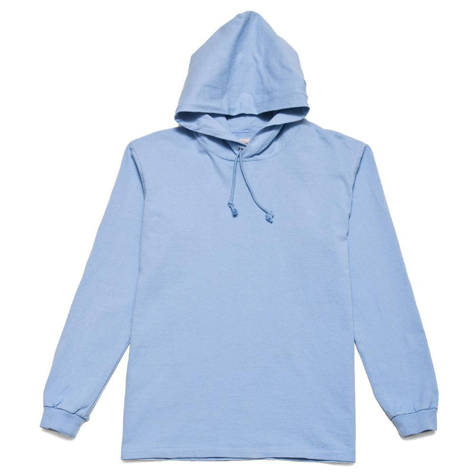 Rocky Mountain Featherbed LS Tee Hoodie Sax at shoplostfound, front