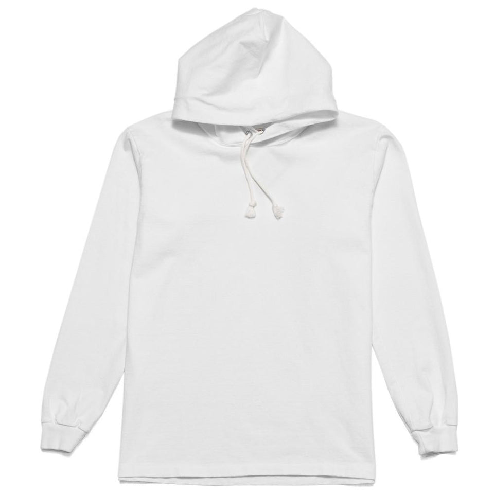 Rocky Mountain Featherbed LS Tee Hoodie White at shoplostfound, front