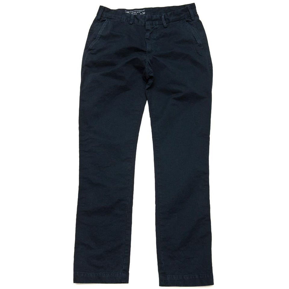 Save Khaki United Classic Twill Trouser Navy at shoplostfound, front