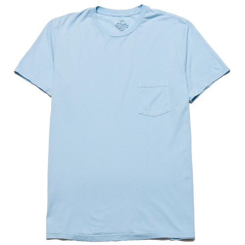 Save Khaki United S/S Supima Pocket Tee Light Surf at shoplostfound, front