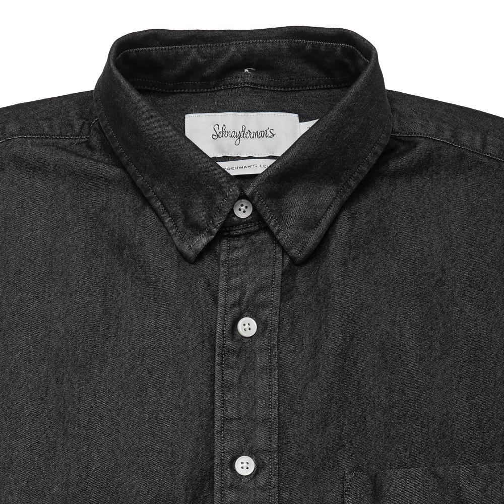 Schnayderman's Leisure Denim One Grey at shoplostfound, neck