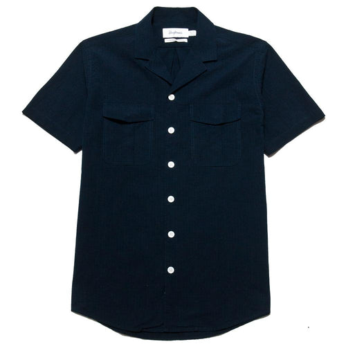 Schnayderman's Leisure Notch Small Scout Check SS Navy at shoplostfound, front