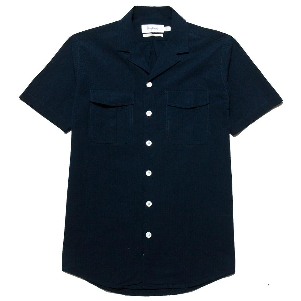 Schnayderman's Leisure Notch Small Scout Check SS Navy at shoplostfound, front