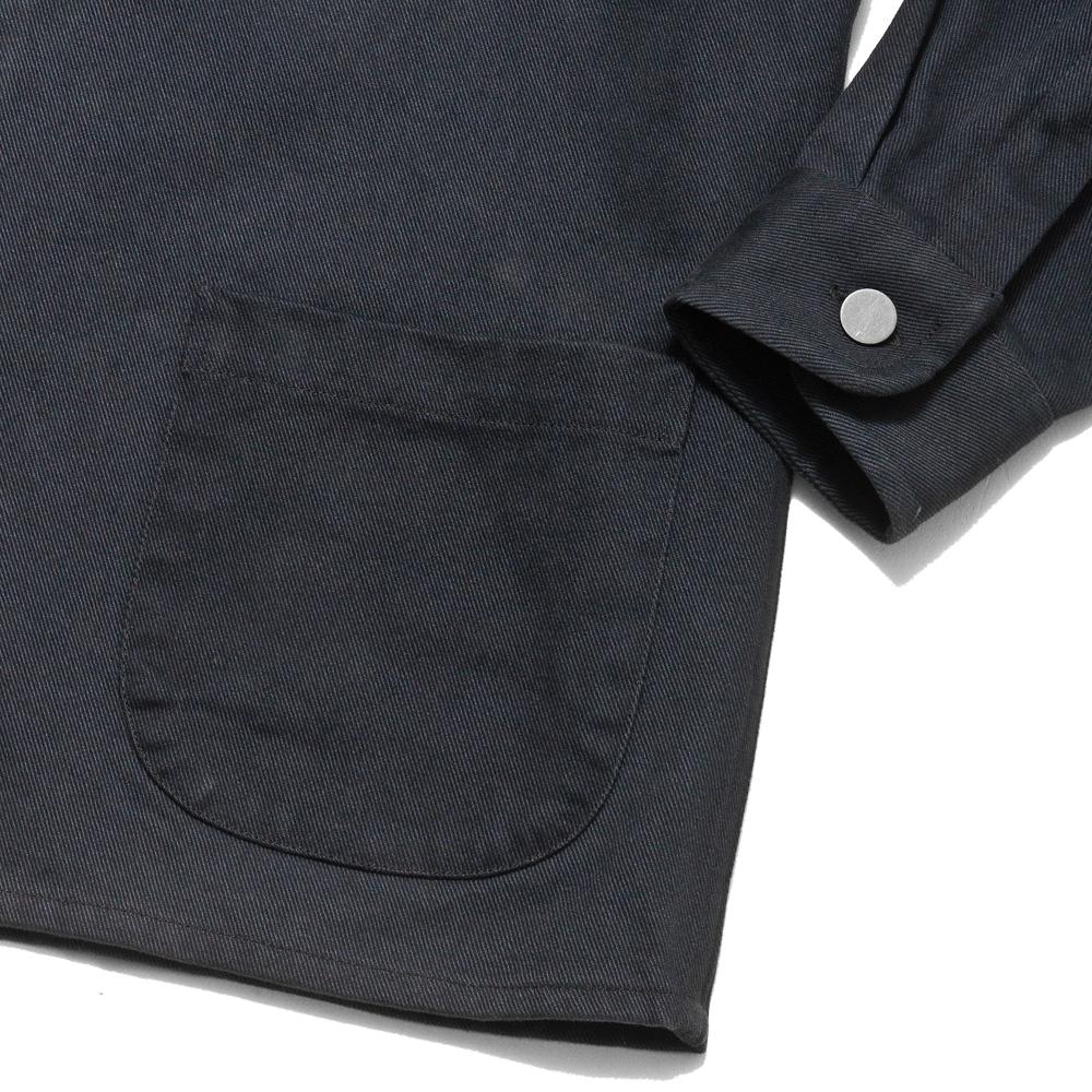 Schnayderman's Overshirt Twill One Dark Navy at shoplostfound, cuff