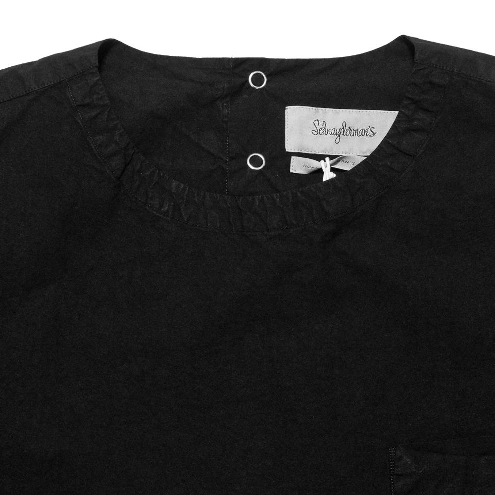 Schnayderman's T-Shirt Poplin One Black at shoplostfound, neck