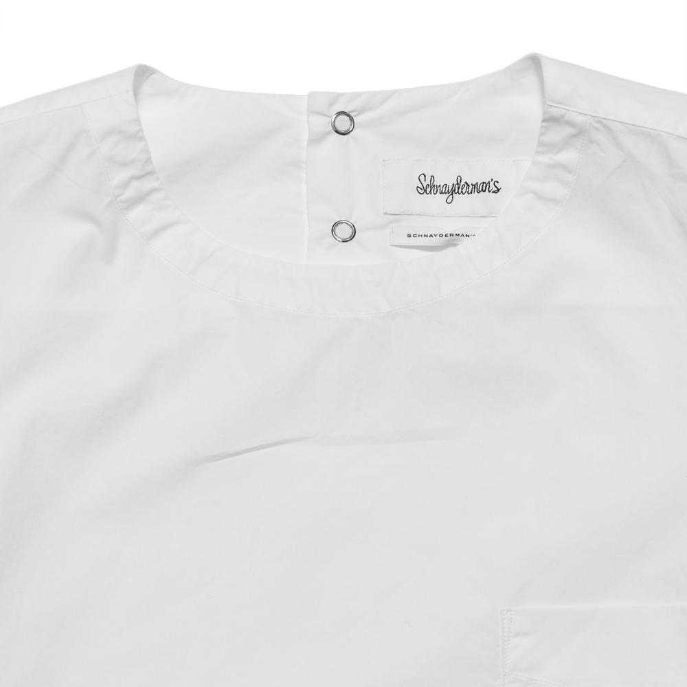 Schnayderman's T-Shirt Poplin One White at shoplostfound, neck