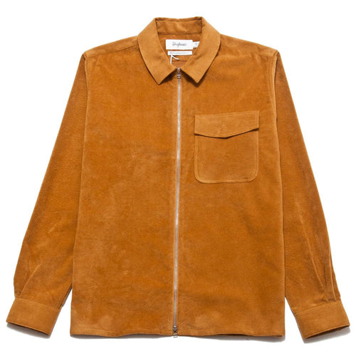 Schnayderman's Zip Shirt Moleskin One Mustard at shoplostfound, front