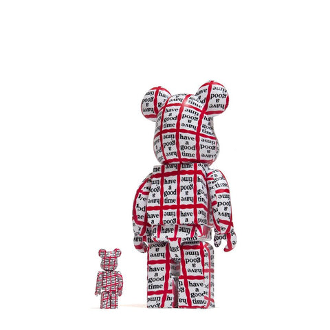 Medicom Toy x Have A Good Time 100% + 400% Bearbrick at shoplostfound, front