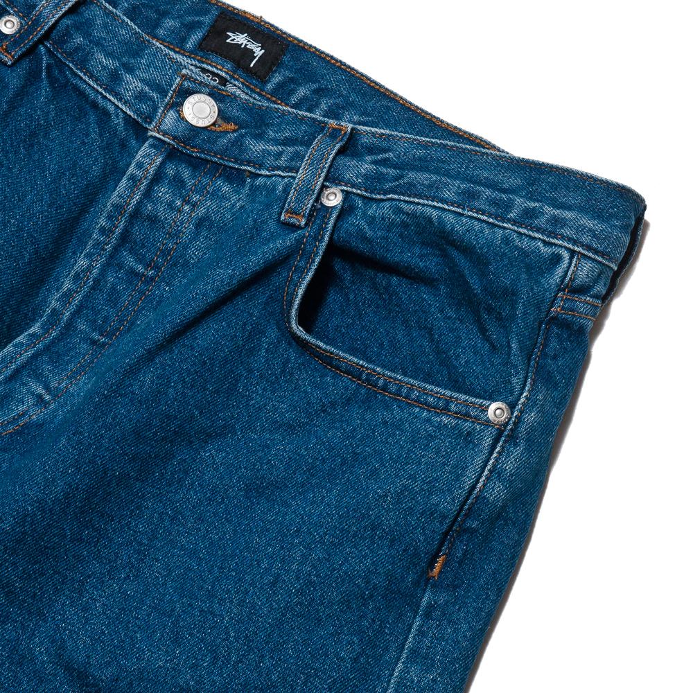 Stüssy Big Ol' Jeans Medium Wash Indigo at shoplostfound, pocket