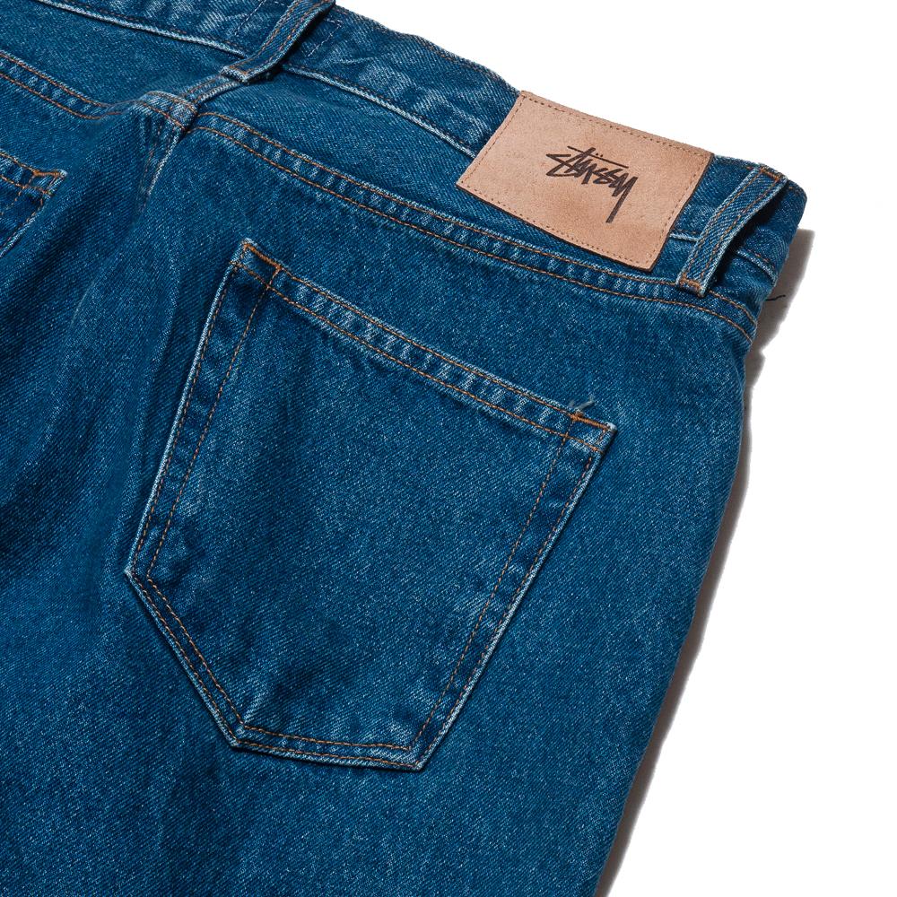Stüssy Big Ol' Jeans Medium Wash Indigo at shoplostfound, detail