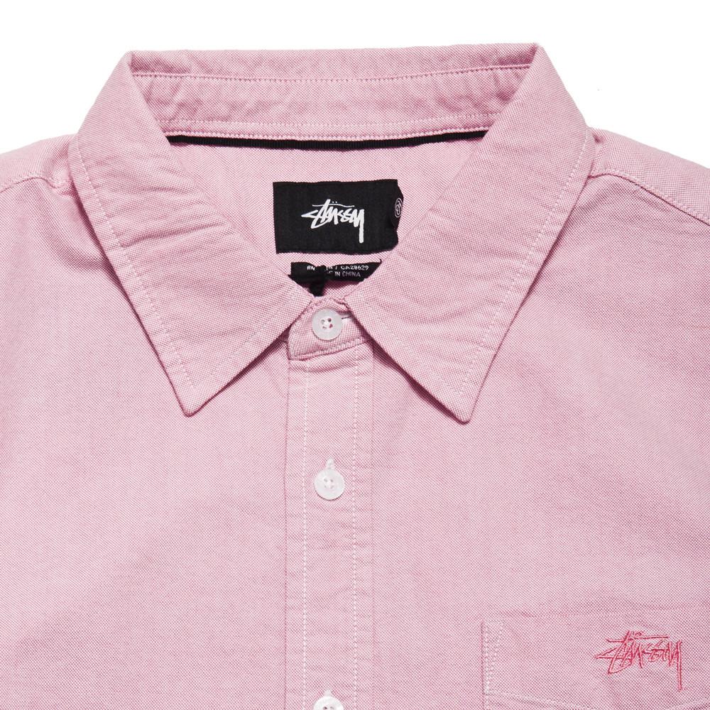 Stussy Classic Oxford Short Sleeve Shirt Pink at shoplostfound, front