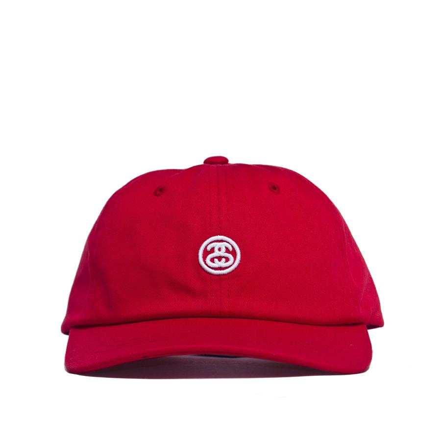 Stussy Contrast Strapback Red at shoplostfound, front