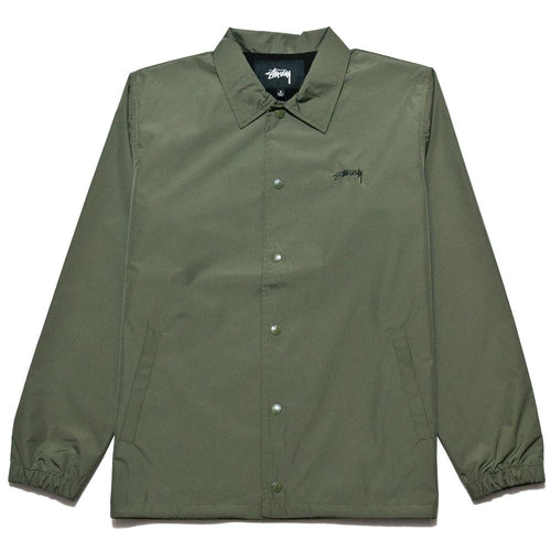 Stüssy Cruize Coach Jacket Olive at shoplostfound, front